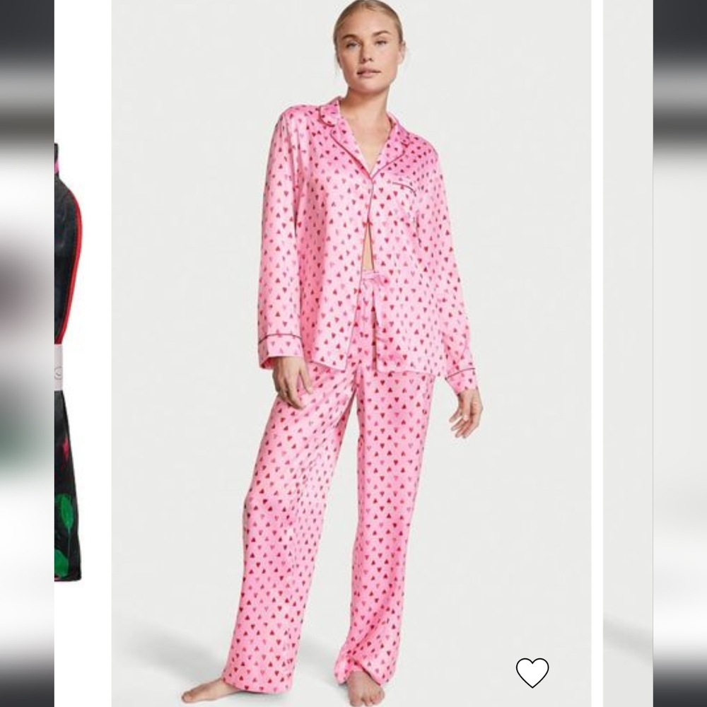 V.S Satin Ombre Hearts Pajamas